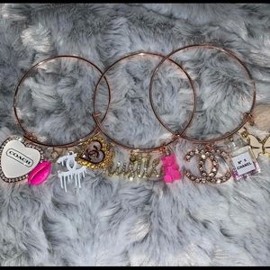 Pink in black designers bangle bracelets